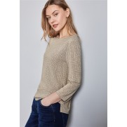 S Street One blouse-shirt 3/4 mouwen - Khaki zand